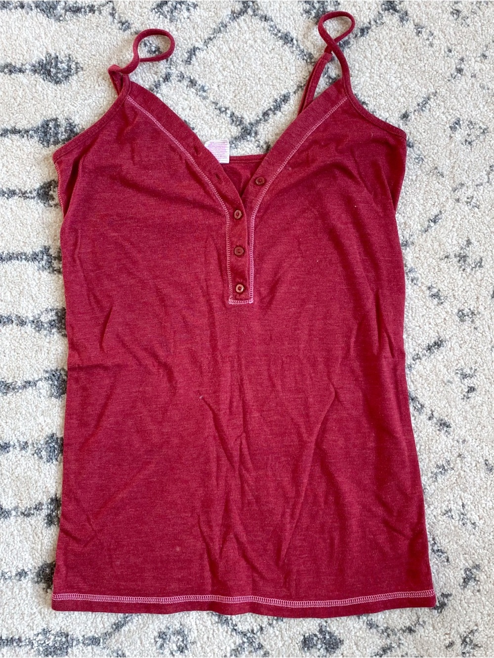 VS Pink Henley Tank Top